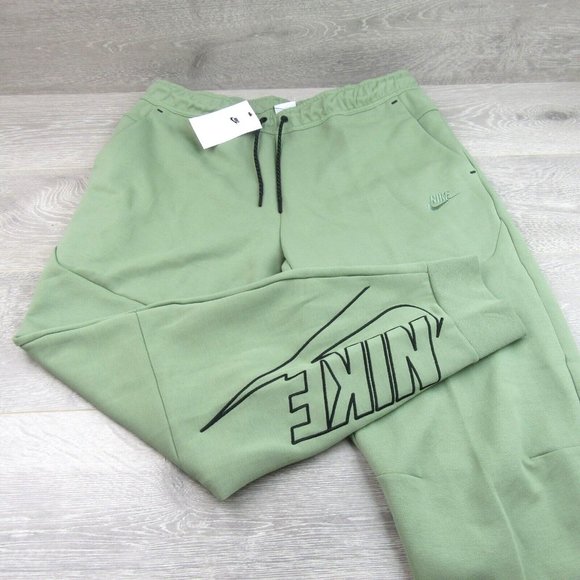 Nike Sportswear Tech Fleece Graphic Jogger Pants Mens XL Green NEW - Picture 2 of 13